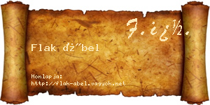 Flak Ábel névjegykártya